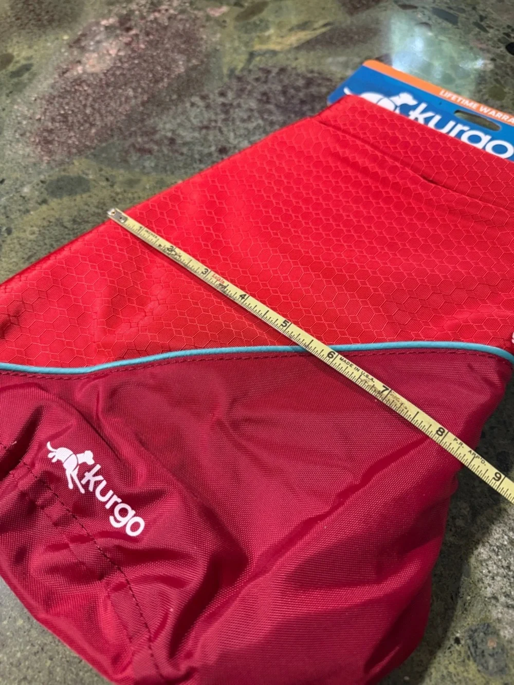Kurgo Red Kibble Carrier with Teal Trim
